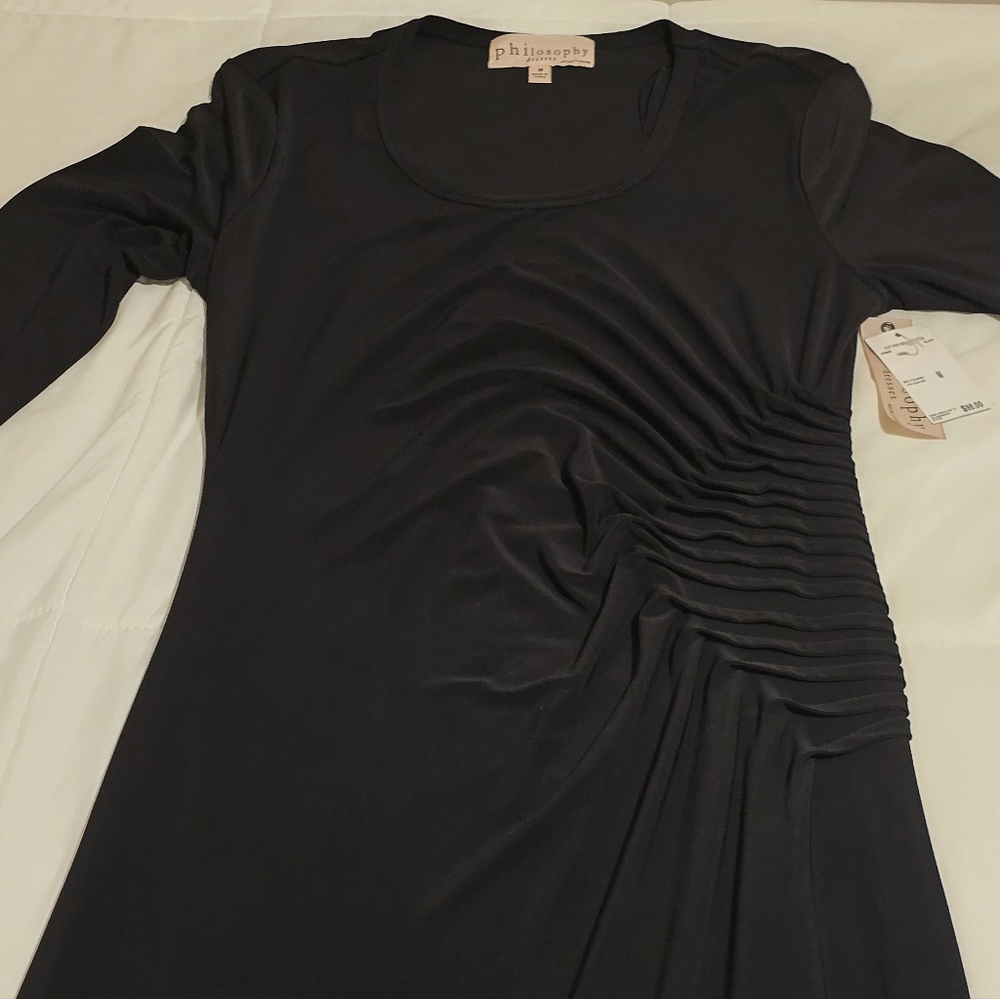 Philosophy Elegant Black Long Sleeve Dress